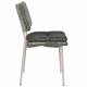 Lot de Deux Chaises Franck Woody Assises en Velours et Acier Gris Duo de Fauteuils de Repas 44x52,5x80,5cm