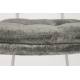 Lot de Deux Chaises Franck Woody Assises en Velours et Acier Gris Duo de Fauteuils de Repas 44x52,5x80,5cm
