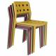 Lot de 4 Chaises Serra Woody Fauteuils de Table Polypropylène Vertes Assises de Repas Extérieures 45,5x53x80cm