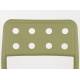 Lot de 4 Chaises Serra Woody Fauteuils de Table Polypropylène Vertes Assises de Repas Extérieures 45,5x53x80cm