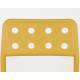 Lot de 4 Chaises Serra Woody Fauteuils de Table Polypropylène Jaune Assises de Repas Extérieures 45,5x53x80cm