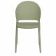 Lot de 4 Chaises Sjoerd Woody Assises de Table Polypropylène Vert Mobilier Extérieur Empilable 45x52x82cm