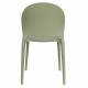 Lot de 4 Chaises Sjoerd Woody Assises de Table Polypropylène Vert Mobilier Extérieur Empilable 45x52x82cm