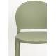 Lot de 4 Chaises Sjoerd Woody Assises de Table Polypropylène Vert Mobilier Extérieur Empilable 45x52x82cm