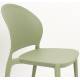 Lot de 4 Chaises Sjoerd Woody Assises de Table Polypropylène Vert Mobilier Extérieur Empilable 45x52x82cm