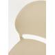 Lot de 4 Chaises Sjoerd Woody Assises de Table Polypropylène Beige Mobilier Extérieur Empilable 45x52x82cm