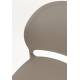 Lot de 4 Chaises Sjoerd Woody Assises de Table Polypropylène Gris Mobilier Extérieur Empilable 45x52x82cm