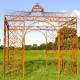 Gloriette Carrée Chambord Tonnelle Acier Brut Oxydé Grand Kiosque de Jardin 300x300x342cm