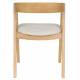 Lot de 2 Fauteuils Mads Zuiver Duo d'Assises en Bois et Tissu Blanc Sièges de Table 49x50x72cm