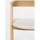 Lot de 2 Fauteuils Mads Zuiver Duo d'Assises en Bois et Tissu Blanc Sièges de Table 49x50x72cm