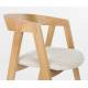 Lot de 2 Fauteuils Mads Zuiver Duo d'Assises en Bois et Tissu Blanc Sièges de Table 49x50x72cm