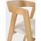 Lot de 2 Fauteuils Mads Zuiver Duo d'Assises en Bois et Tissu Blanc Sièges de Table 49x50x72cm