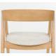 Lot de 2 Fauteuils Mads Zuiver Duo d'Assises en Bois et Tissu Blanc Sièges de Table 49x50x72cm