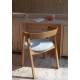 Lot de 2 Fauteuils Mads Zuiver Duo d'Assises en Bois et Tissu Blanc Sièges de Table 49x50x72cm
