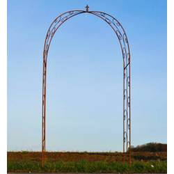 Arche Sheffiled Structure en Acier Oxydé Brut Support à Grimpants Structure de Jardin 46x124,5x240cm
