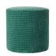 Pouf Livia Athezza Assise Ronde Tissu Turquoise Bi-colore Siège d'Appoint 40x40x40cm