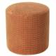 Pouf Livia Athezza Assise Ronde Tissu Nude Bi-colore Siège d'Appoint 40x40x40cm