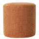 Pouf Livia Athezza Assise Ronde Tissu Nude Bi-colore Siège d'Appoint 40x40x40cm