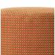 Pouf Livia Athezza Assise Ronde Tissu Nude Bi-colore Siège d'Appoint 40x40x40cm