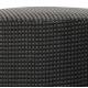 Pouf Livia Athezza Assise Ronde Tissu Anthracite Bi-colore Siège d'Appoint 40x40x40cm