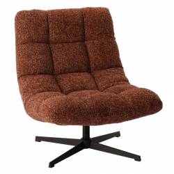 Fauteuil Montclar Athezza Siège en Acier et Tissu Fox Assise Pivotante Lounge Esprit Rétro 76x89x93cm