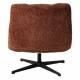 Fauteuil Montclar Athezza Siège en Acier et Tissu Fox Assise Pivotante Lounge Esprit Rétro 76x89x93cm