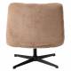 Fauteuil Montclar Athezza Siège en Acier et Tissu Weimar Assise Pivotante Lounge Esprit Rétro 76x89x93cm