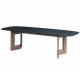 Table Repas Manre Noire Athezza Table de Repas en Chêne et Pierre Frittée 75x108x268cm