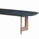 Table Repas Manre Noire Athezza Table de Repas en Chêne et Pierre Frittée 75x108x268cm
