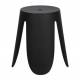 Pouf Extérieur Gardenia Noir Athezza Tabouret Polypropylene Assise de Jardin Design 30x30x45cm