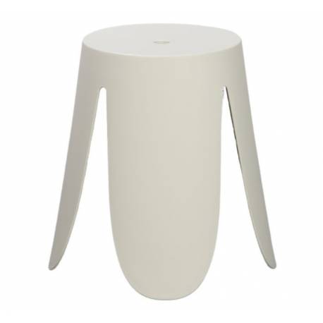 Pouf Extérieur Gardenia Blanc Athezza Tabouret Polypropylene Assise de Jardin Design 30x30x45cm