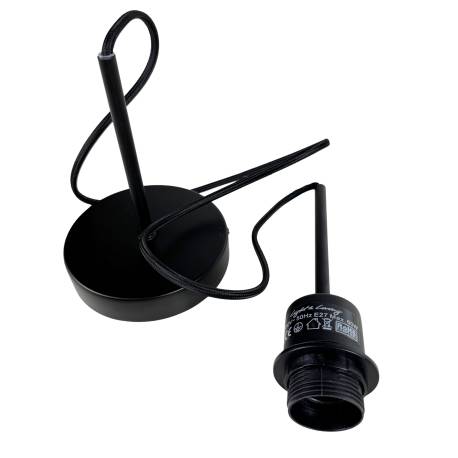Suspension Lumineuse Lustre Luminaire Plafonnier Noir 1 Lampe Ampoule 12x12x127cm