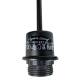 Suspension Lumineuse Lustre Luminaire Plafonnier Noir 1 Lampe Ampoule 12x12x127cm