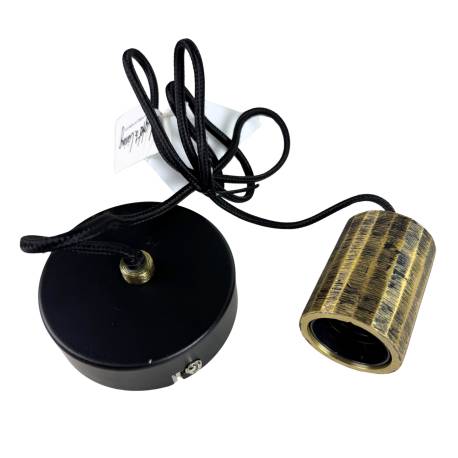 Suspension Lumineuse Lustre Luminaire Plafonnier Laiton 1 Lampe Ampoule 10x10x120cm