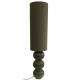 Lampadaire Pila Athezza Kaki Lampe sur Pied en Acier et Abat-jour en Tissu Eclairage de Salon 30x30x130cm