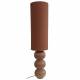 Lampadaire Pila Athezza Terracotta Lampe sur Pied en Acier et Abat-jour en Tissu Eclairage de Salon 30x30x130cm