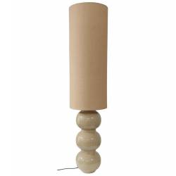 Lampadaire Pila Athezza Sable Lampe sur Pied en Acier et Abat-jour en Tissu Eclairage de Salon 30x30x130cm