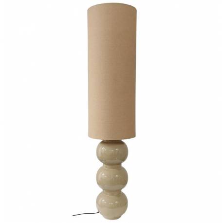 Lampadaire Pila Athezza Sable Lampe sur Pied en Acier et Abat-jour en Tissu Eclairage de Salon 30x30x130cm