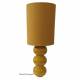 Lampe Pila Athezza Moutarde Luminaire à Poser en Acier et Abat-jour en Tissu Eclairage de Salon 30x30x80cm