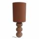 Lampe Pila Athezza Terracotta Luminaire à Poser en Acier et Abat-jour en Tissu Eclairage de Salon 30x30x80cm