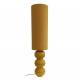 Lampadaire Pila Athezza Moutarde Lampe sur Pied en Acier et Abat-jour en Tissu Eclairage de Salon 30x30x130cm
