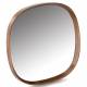 Miroir Carré Laoul Athezza Miroir en Noyer Finition Noisette Décoration Murale Carrée 4x60x60cm