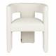Chaise Design Médina Dutchbone Fauteuil Tendance Tissu Blanc Cassé Assise de Salon Originale 54x63x78cm