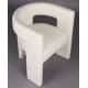 Chaise Design Médina Dutchbone Fauteuil Tendance Tissu Blanc Cassé Assise de Salon Originale 54x63x78cm