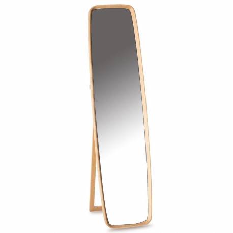 Miroir Psyché Laoul Athezza Miroir en Bois Finition Chêne Clair Décoration à Poser 4x40x160cm
