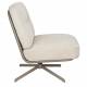 Fauteuil Benjamin Zuiver Assise Lounge Tissu et Polyuréthane Beige et Acier Noir Siège Pivotant 72x75x79cm