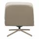 Fauteuil Benjamin Zuiver Assise Lounge Tissu et Polyuréthane Beige et Acier Noir Siège Pivotant 72x75x79cm