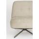 Fauteuil Benjamin Zuiver Assise Lounge Tissu et Polyuréthane Beige et Acier Noir Siège Pivotant 72x75x79cm