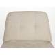 Fauteuil Benjamin Zuiver Assise Lounge Tissu et Polyuréthane Beige et Acier Noir Siège Pivotant 72x75x79cm