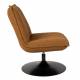 Fauteuil Jax Ocre Bouclé Woody Tendance Siège de Salon Cosy 66x78x81cm